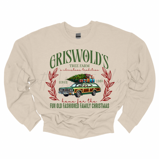 Family Christmas Tree Farm Crewneck Sweatshirt