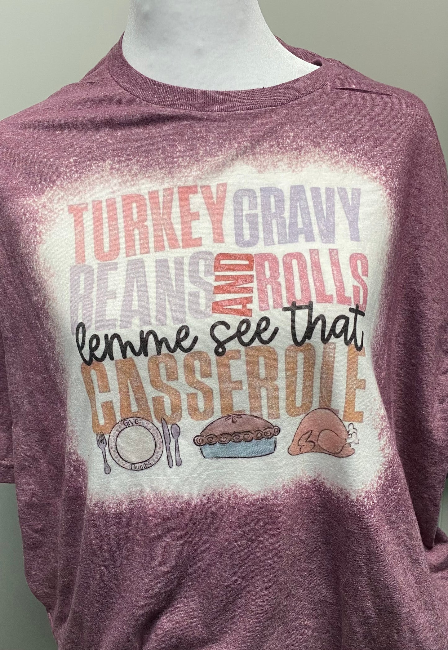 Turkey Casserole Bleach Sublimation Tee