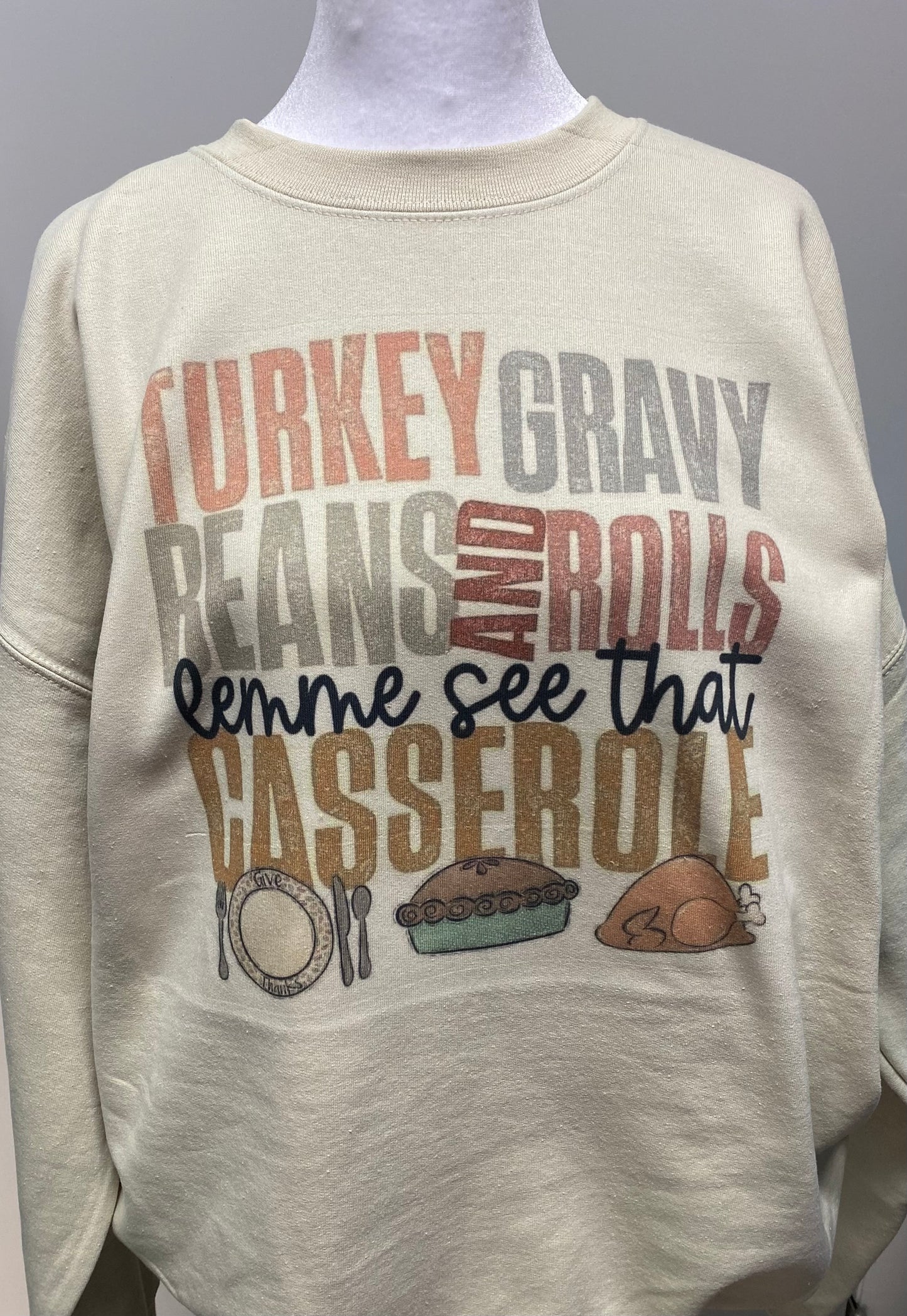 Turkey Casserole Crewneck Sweatshirt