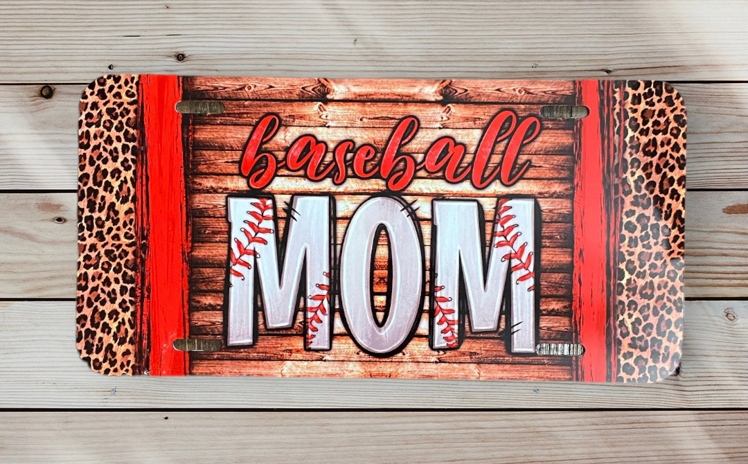 Baseball Mom License Plate