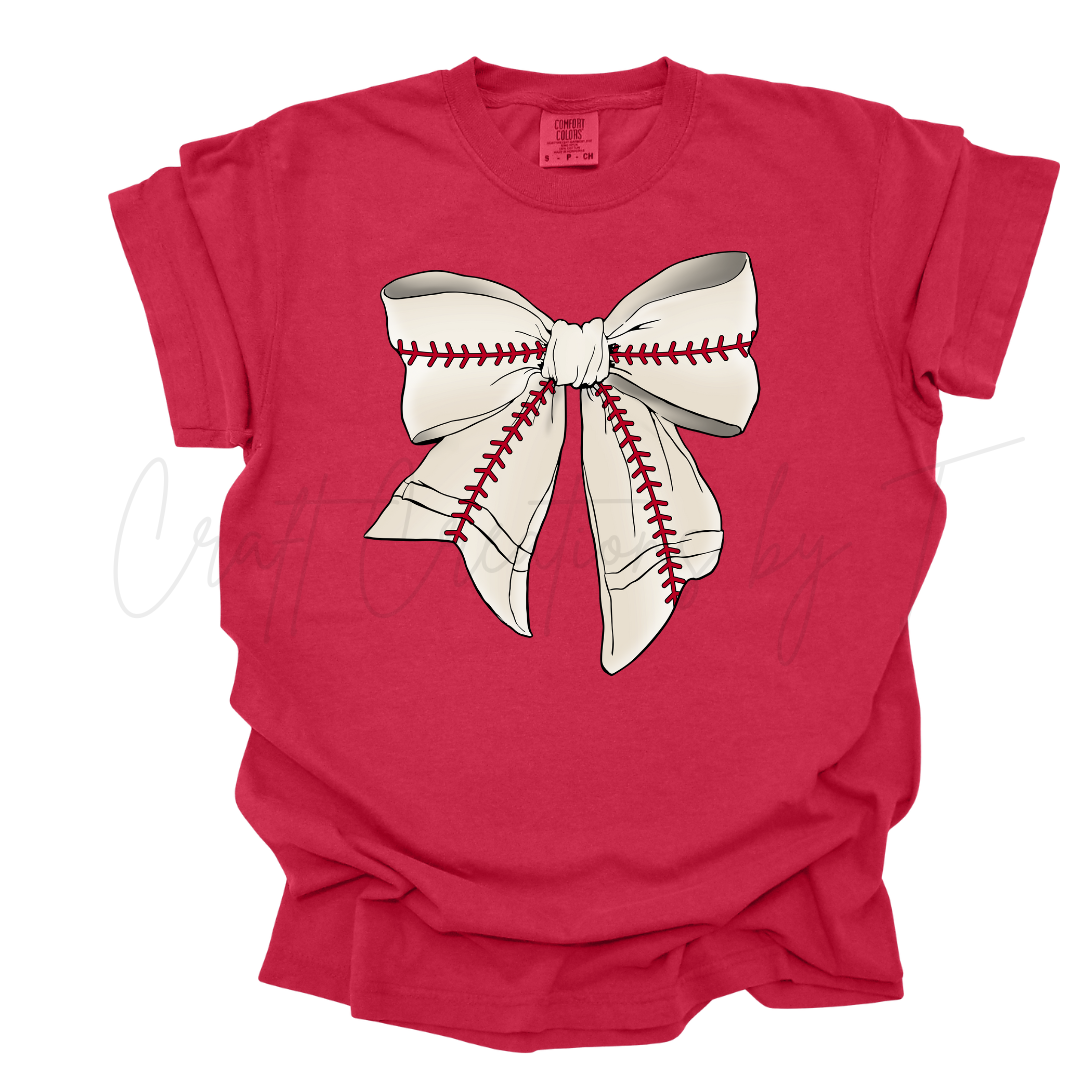 Sport Bow Baseball Comfort Color Tee