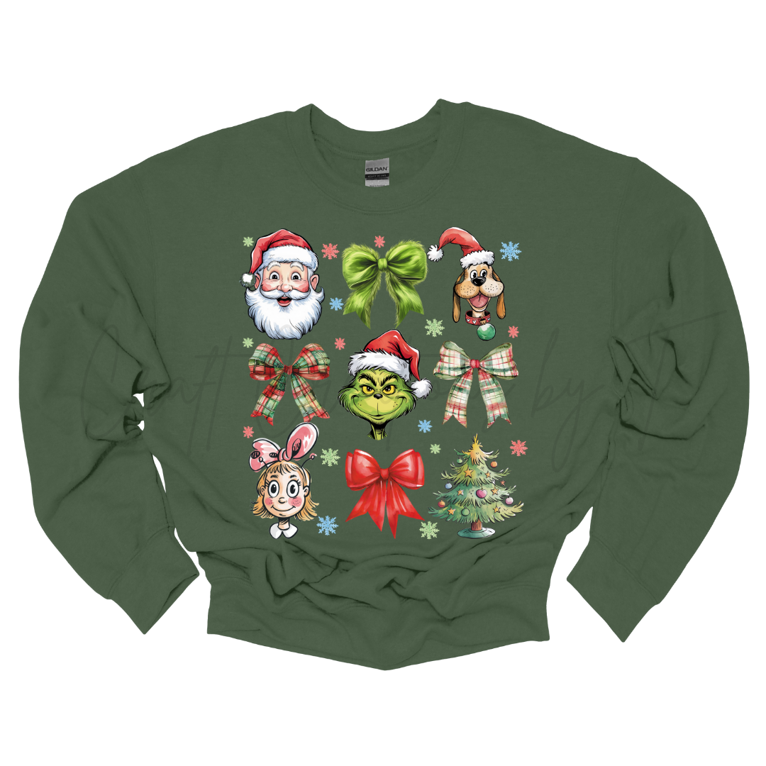 Christmas Bows Crewneck Sweatshirt