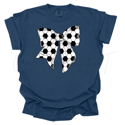 Sport Bow Soccer Comfort Color Tee