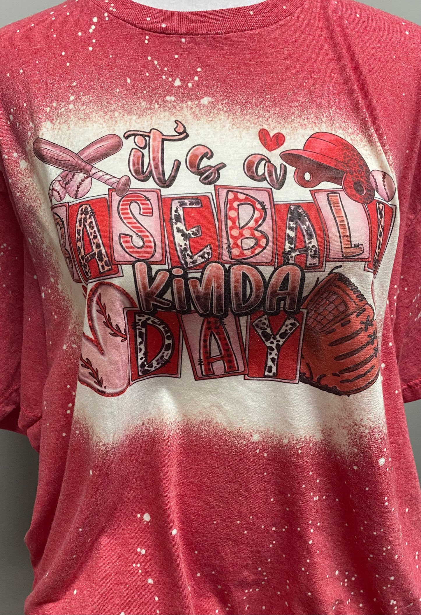 Baseball Kinda Day Bleach Sublimation Tee