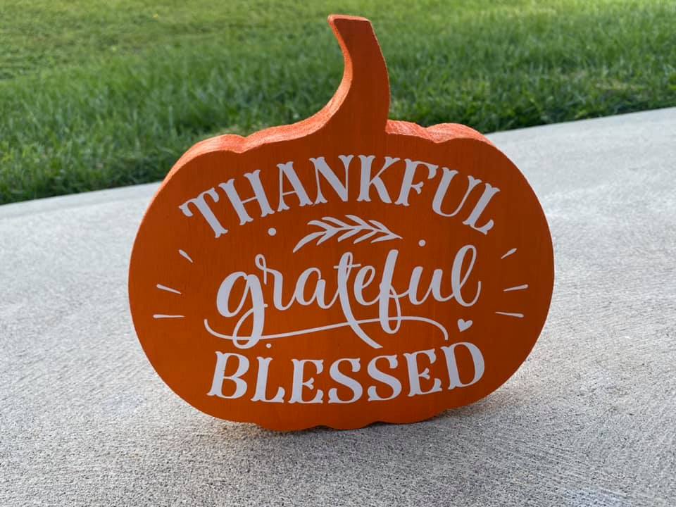 Pumpkin Stand Up Decor Sign