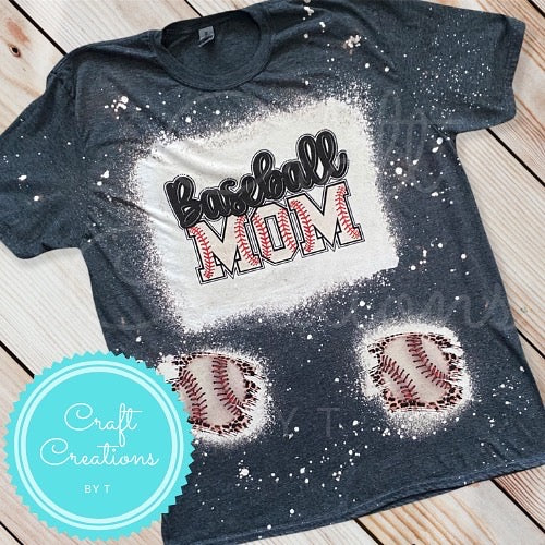 Baseball Mom Bleach Sublimation Tee