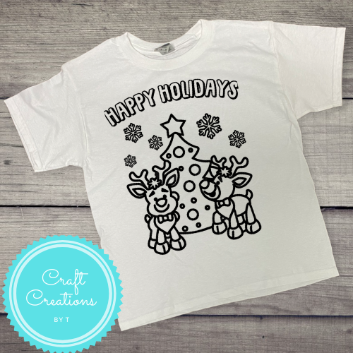 Youth Christmas Coloring T-Shirts