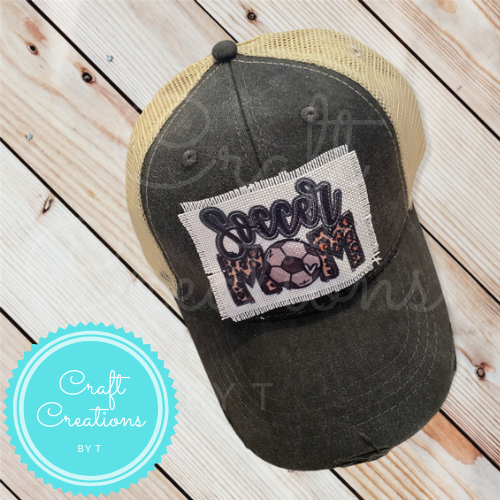 Soccer Mom Distressed Patch Hat