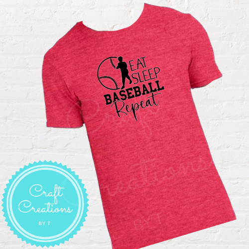 Eat Sleep Baseball Repeat Sublimation Tee