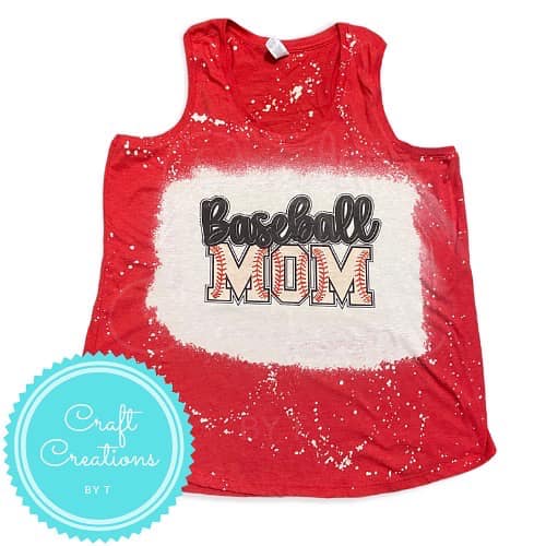 Baseball Mom Bleach Sublimation Tank Top