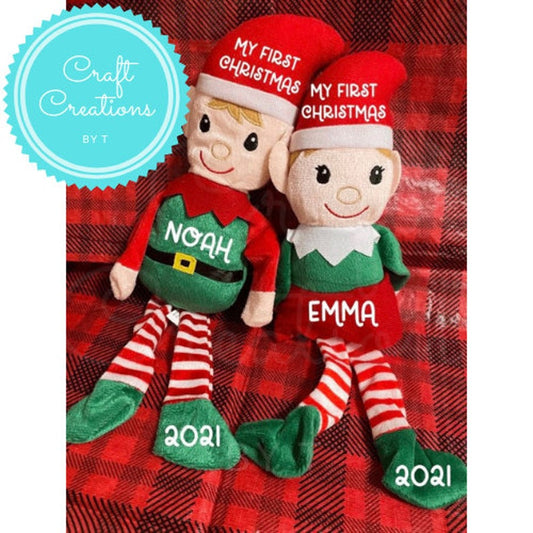 Personalized My First Christmas Elf, Boy or Girl Elf