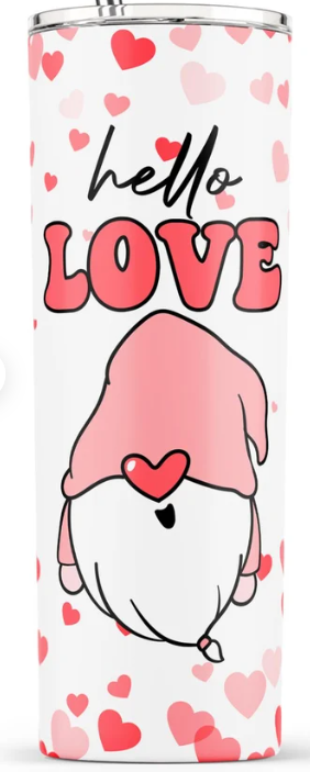 Hello Love Gnome 20oz Sublimation Tumbler