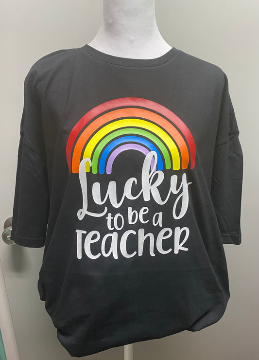 Lucky To Be A Teacher Short Sleeve Shirt