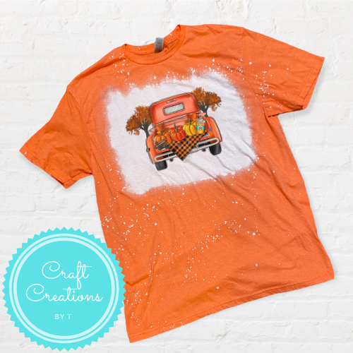 Fall Truck Bleach Sublimation Tee