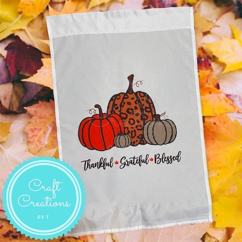 Thankful Grateful Blessed Small Garden Flag