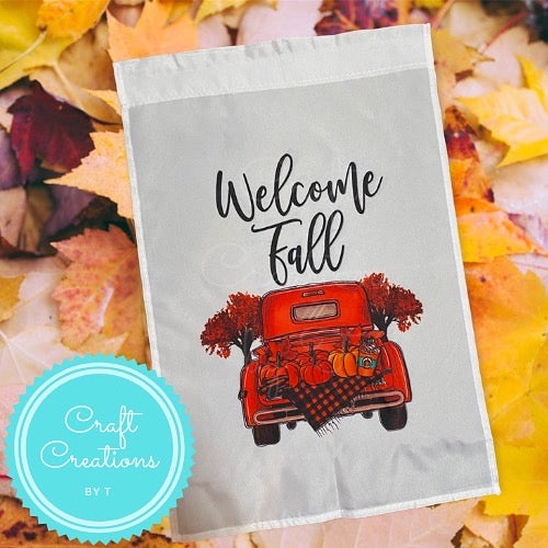 Welcome Fall Small Garden Flag