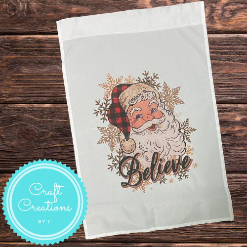 Santa Believe Christmas Small Garden Flag