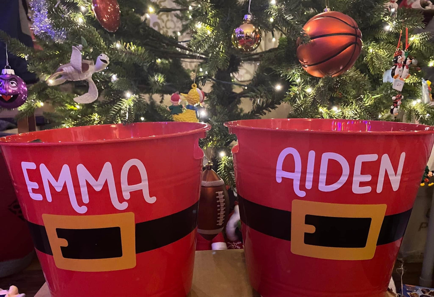 Personalized Christmas Santa Bucket