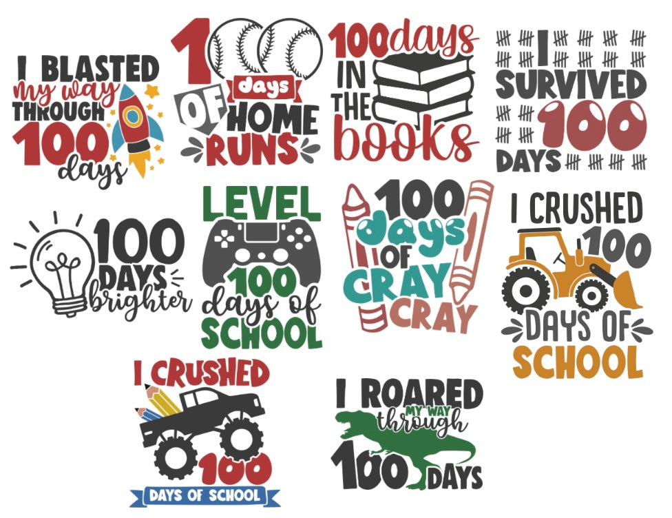 100 Days of School Youth Tee