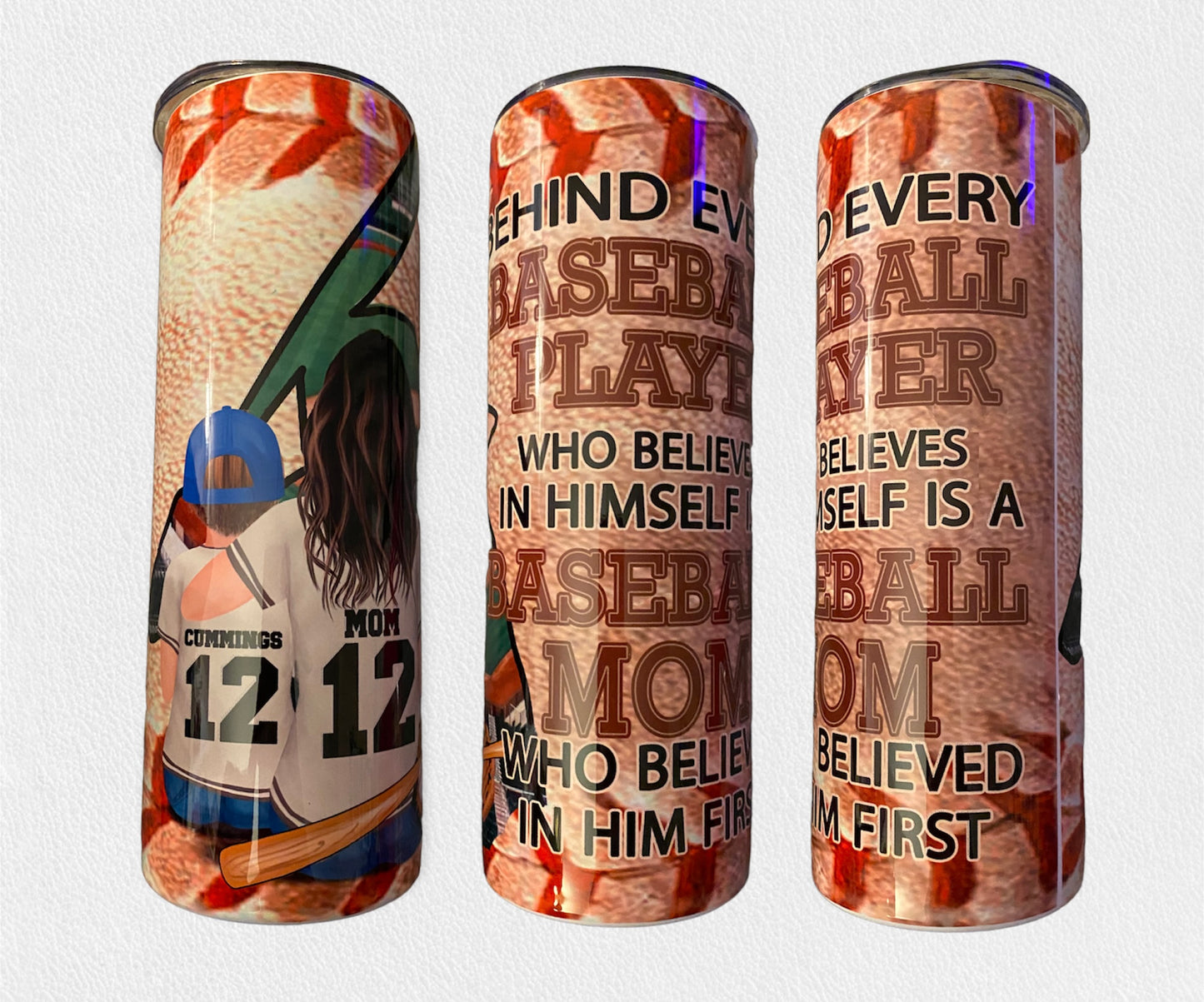 Personalized Baseball Mom 20oz Sublimation Tumbler