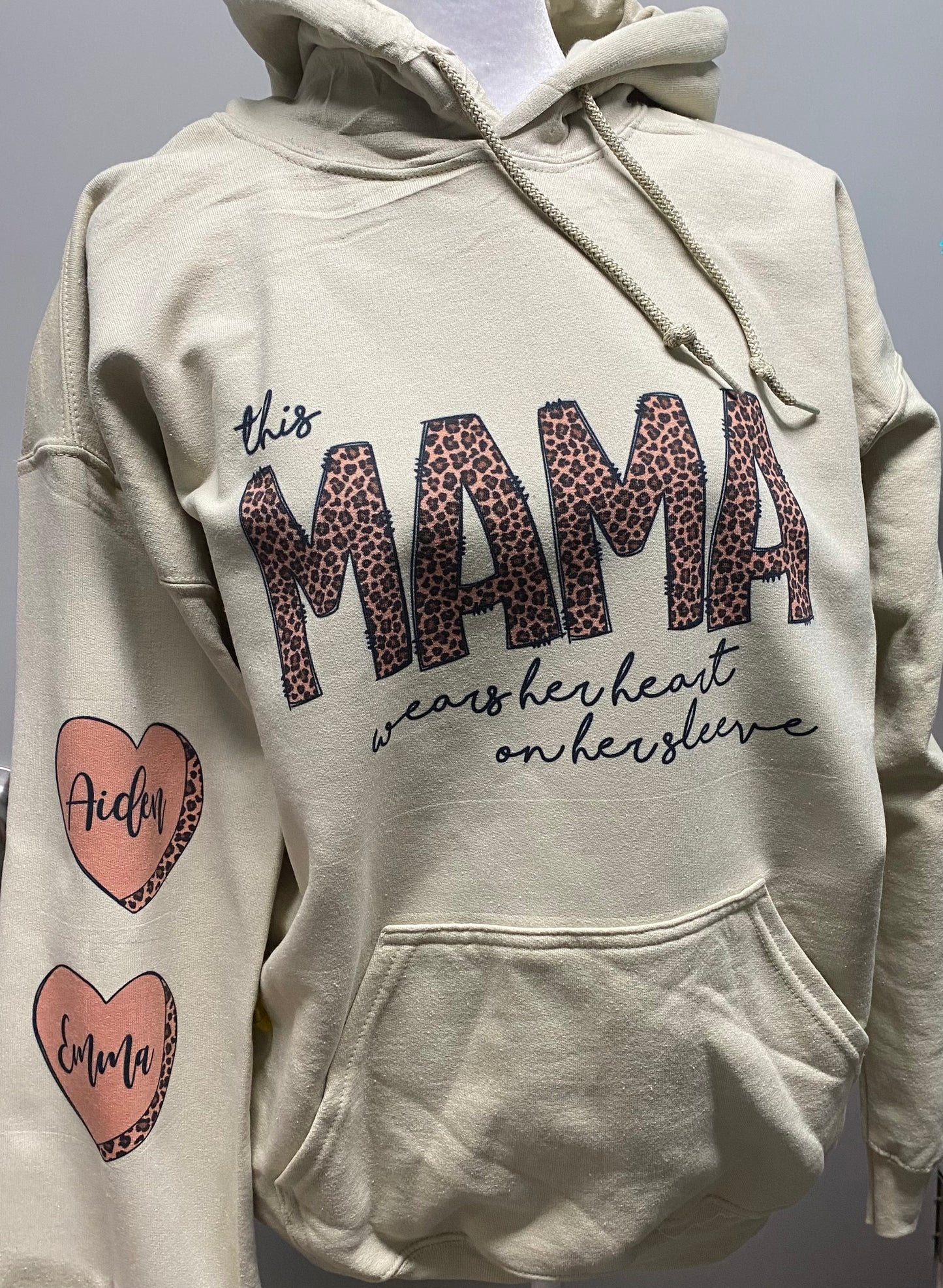 Mama Heart On Sleeve Hoodie