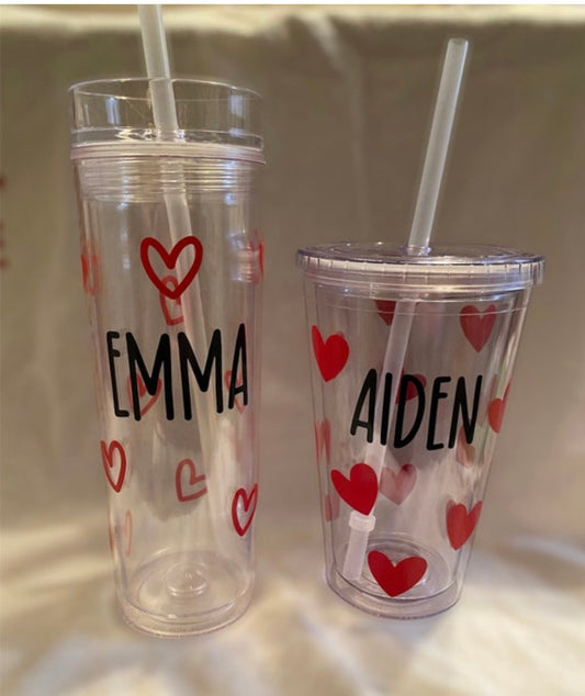 Personalized Valentine 16oz Tumbler