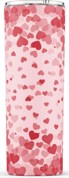 Pink with Hearts 20oz Sublimation Tumbler