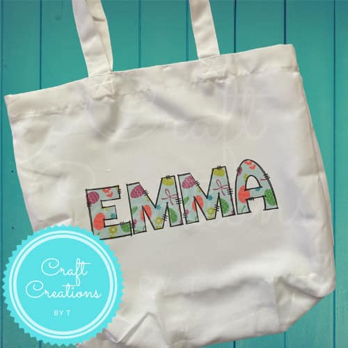 Personalized Easter Tote Bag